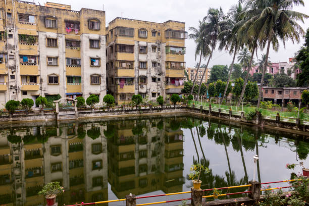 istock A high rise residential apartment with a big pond 1347795810