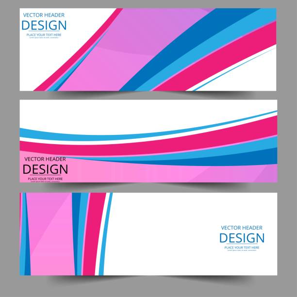 istock Set of abstract vector banners design. Collection of web banner template. 1347800487