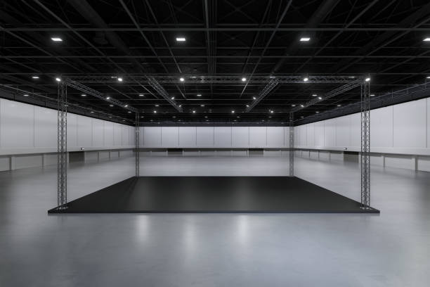 istock Exhibition stand for mockup and Corporate identity,Display design.Empty booth Design.Retail booth elements in Exhibition hall.booth Design trade show.Blank Booth system of Graphic Resources.3d render. 1347816032
