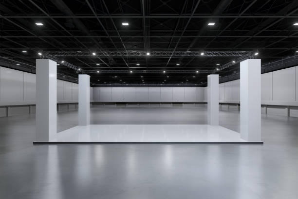 istock Exhibition stand for mockup and Corporate identity,Display design.Empty booth Design.Retail booth elements in Exhibition hall.booth Design trade show.Blank Booth system of Graphic Resources.3d render. 1347816759