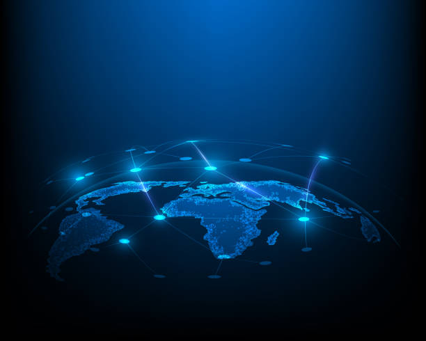 istock Global business network of money transfers and currency exchange illustration 1347816903