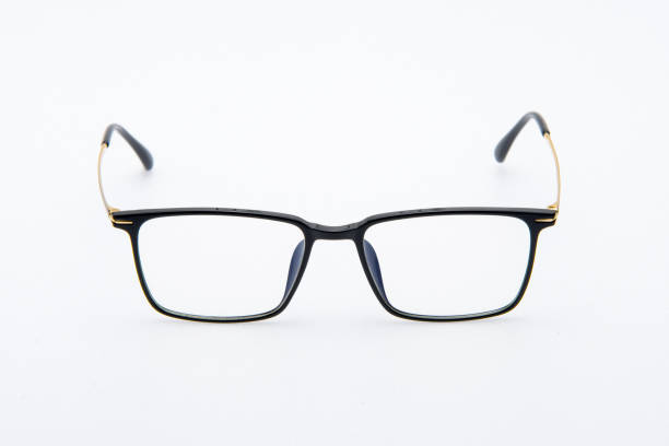 istock Fashion sunglasses black frames on white background. 1347822408