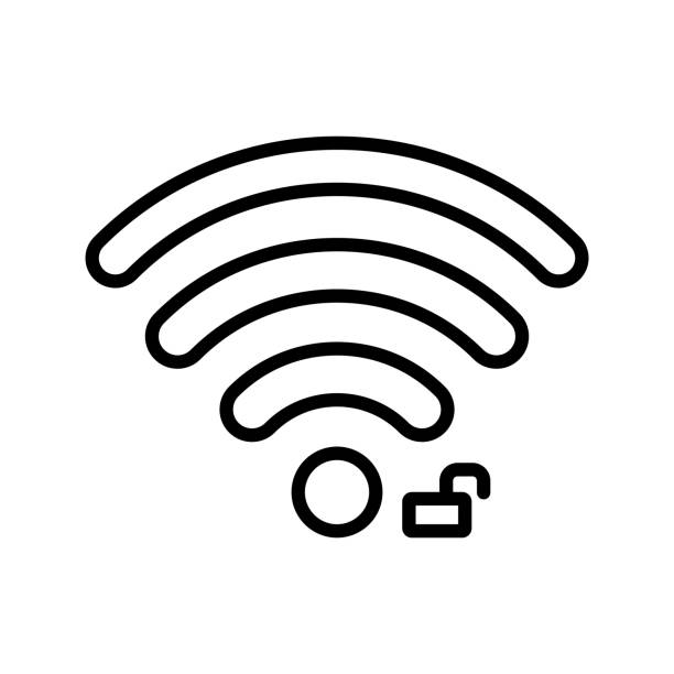 Wifi Icon Design Vector Template Illustration Wifi Icon Design Vector Template Illustration Sign And Symbol EPS 10 access point router stock illustrations