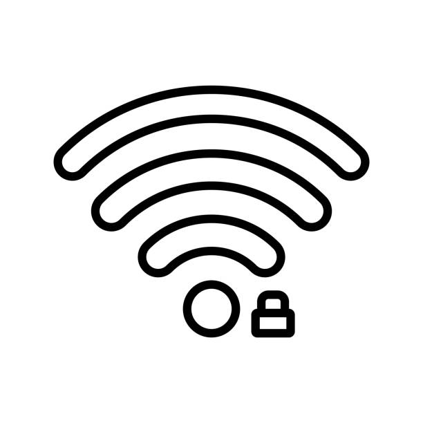 Wifi Icon Design Vector Template Illustration Wifi Icon Design Vector Template Illustration Sign And Symbol EPS 10 access point router stock illustrations