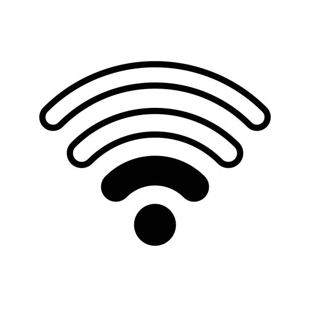 Wifi Icon Design Vector Template Illustration Wifi Icon Design Vector Template Illustration Sign And Symbol EPS 10 access point router stock illustrations