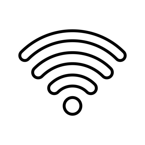 Wifi Icon Design Vector Template Illustration Wifi Icon Design Vector Template Illustration Sign And Symbol EPS 10 access point router stock illustrations