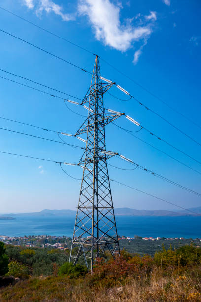 istock High voltage transmission lines for electric power 1347834988