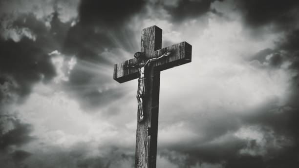 istock Jesus Christ crucified at Golgotha hill outside ancient Jerusalem 1347843021
