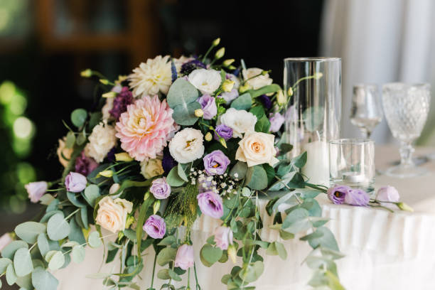 istock Fresh floral wedding decoration. 1347846790