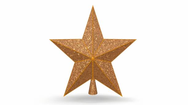 istock Christmas star on the Christmas tree on a white background 3d-rendering 1347847407