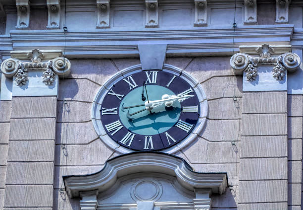 istock Tower clock at Serbian Orthodox Church in Novi Sad. 1347852275