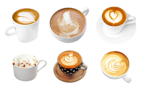 istock hot latte in ceramic cup isolated on white background 1347853935