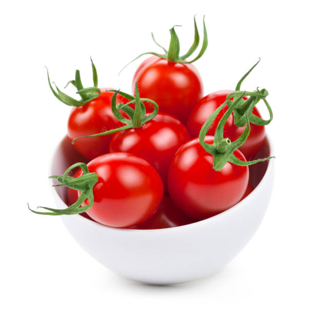 istock Organic Cherry Tomatoes In White Bowl Isolated 1347854768