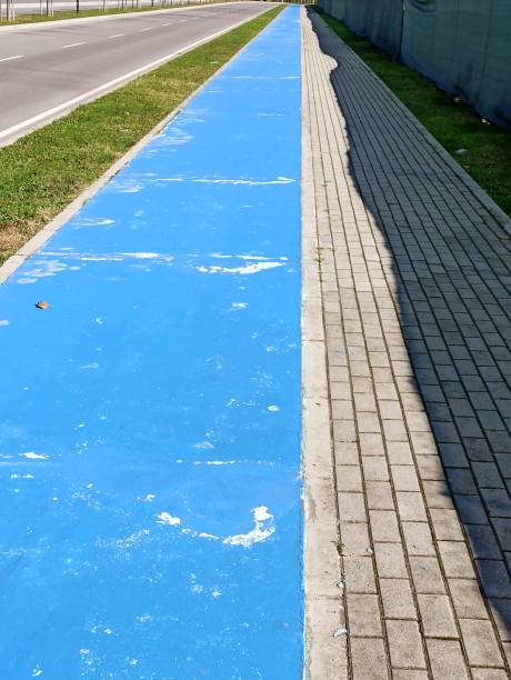 istock Walking and cycling path bu road at Istanbul turkey 1347857946