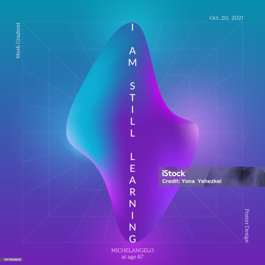 Amorphous Gradient Gradient Background With Amorphous Shape In Turquoise And Purple Stock ...