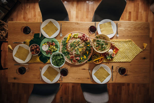 istock Vegetarian food on table 1347858957
