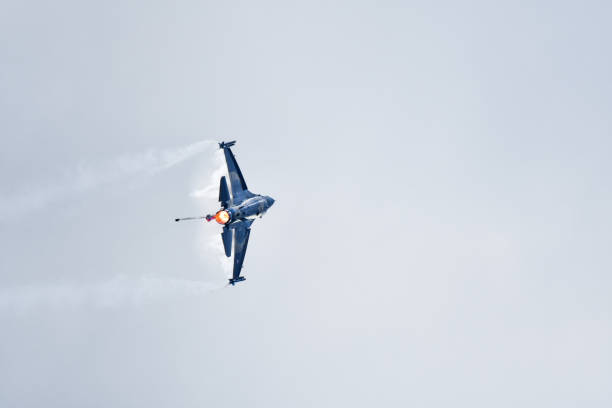 F-16C Blok-52+ SoloTurk Demo Team at Leoš Janáček Airport Ostrava. SOLOTURK is a demonstration team possessed by Turkish Air Force. NATO DAYS, OSTRAVA, Czech republic - September, 18, 2021:F-16C Blok-52+ SoloTurk Demo Team at Leoš Janáček Airport Ostrava. SOLOTURK is a demonstration team possessed by Turkish Air Force. f 16 demo team stock pictures, royalty-free photos & images
