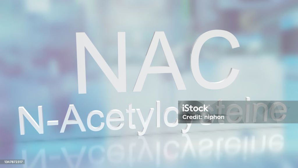word  nac or n-acetylcysteine for medical or sci concept 3d rendering The word  nac or n-acetylcysteine for medical or sci concept 3d rendering Glutathione Stock Photo