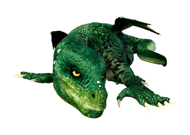 istock 3D illustration fantasy dragon on white 1347874157