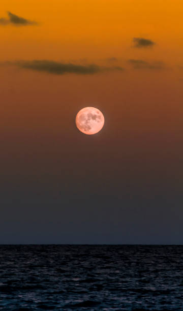 istock Full moon over the sea in southern Spain 1347875083