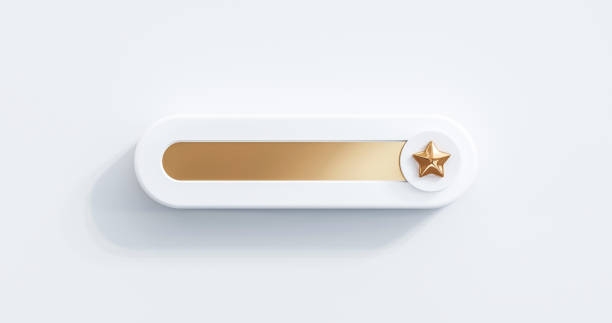 Gold rating switch toggle star icon concept or online customer experience feedback review service satisfaction and business quality rate sign on evaluation 3d background with success ranking symbol. interruptor de calificación dorada alternar concepto de icono de estrella o retroalimentación de la experiencia del cliente en línea revisión satisfacción del servicio y tasa de calidad comercial firmar en la evaluación fondo 3d con símbolo de clasi