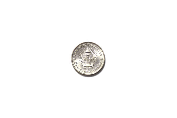 istock Coins of Thailand isotated on white background 1347881435