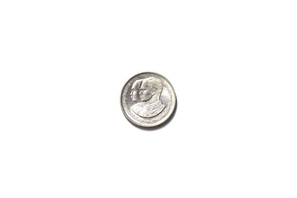 istock Coins of Thailand isotated on white background 1347881445