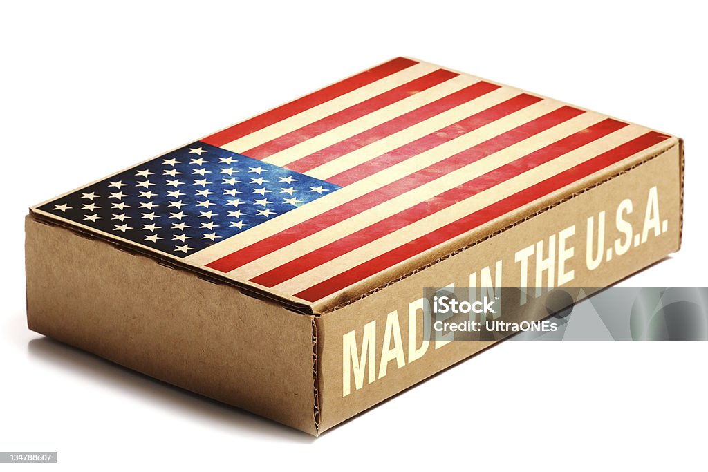Сделано в США - Стоковые фото Звёздно-полосатый флаг роялти-фри