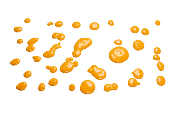istock Whipped delicious sauce splashes isolated on a white background. 1347893105