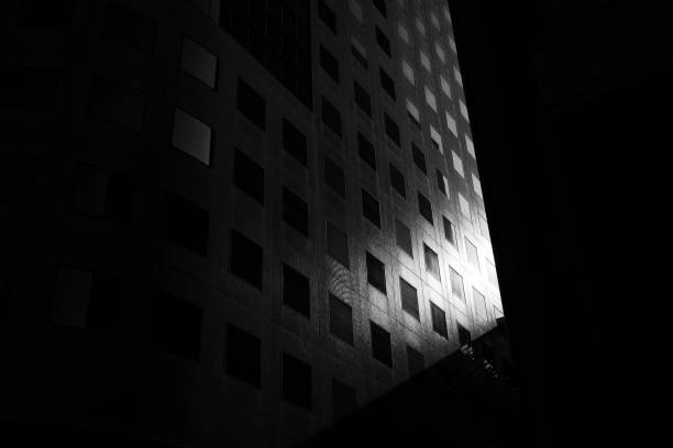 istock City view. Reflected light on the wall of the building. 1347894680