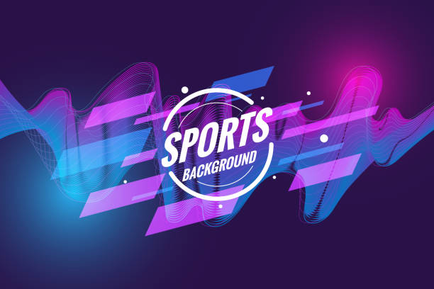 Shine sports wave background Wave for sport background or abstract music banner draft sports event stock illustrations