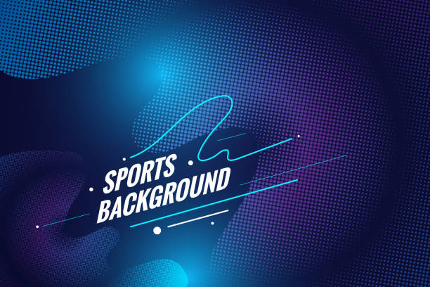 sport template design für mega event - sport background stock-grafiken, -clipart, -cartoons und -symbole