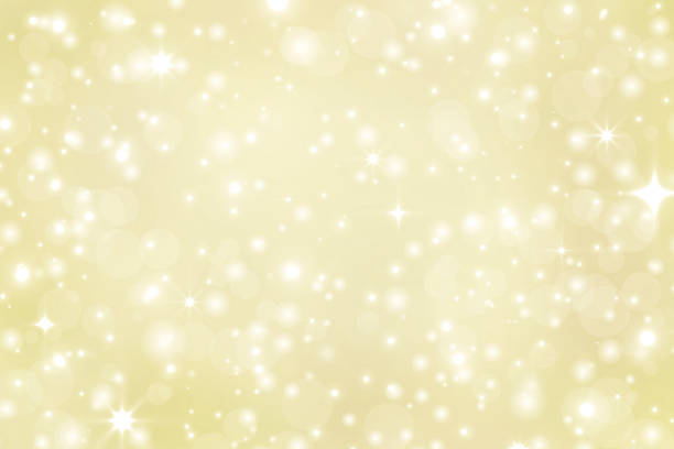istock Abstract golden background with stars and bokeh. 1347900399