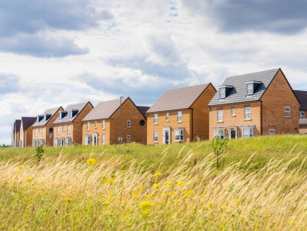 istock Recently completed new build housing estate 1347910732