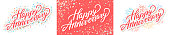 istock Happy anniversary vector greeting cards. 1347917029