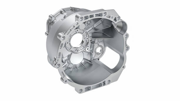 Gearbox housing.  Die casting gearbox housing 3d illustration of gearbox housing.  Die casting gearbox housing. Automotive industry. overcasting stock pictures, royalty-free photos & images