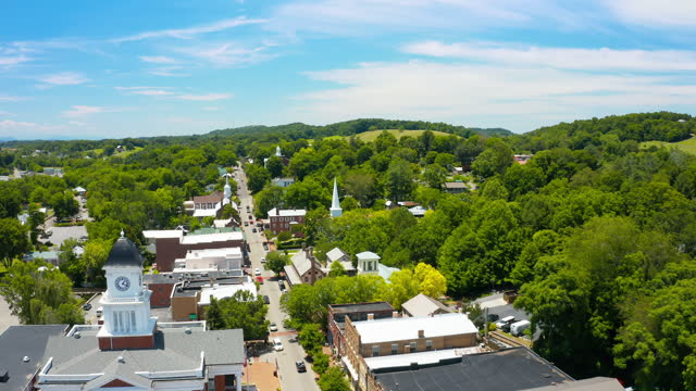 Aerial view of Jonesborough, Tennessee