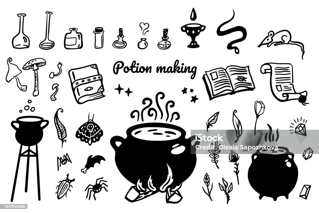 Poison Making Poison Craft Set Stock Illustration - Download Image Now - Alchemy ...