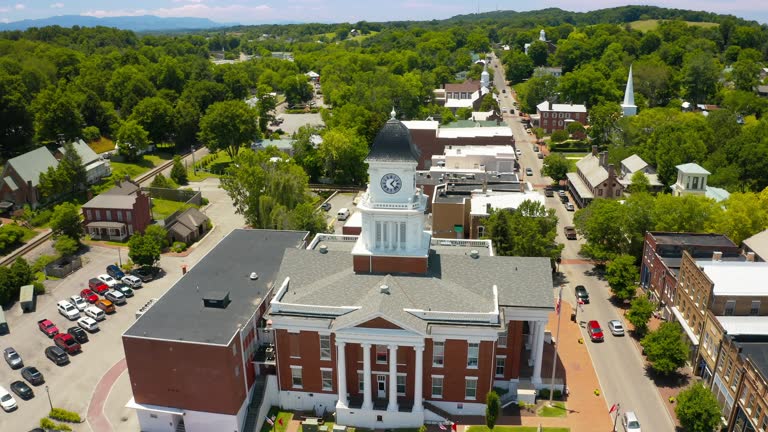 Aerial view of Jonesborough, Tennessee