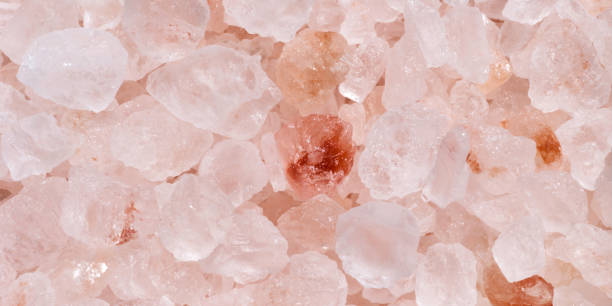 Pink Himalayan salt crystals.