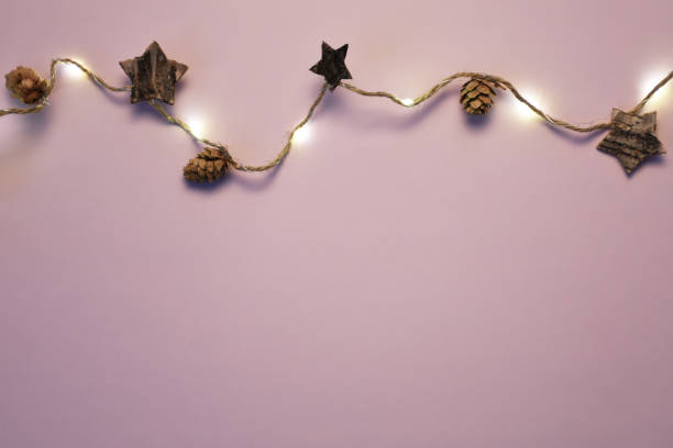 istock Christmas lights on the white background 1347930920