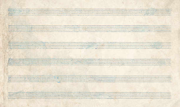 página de notas musicais do grunge - musical note music sheet music symbol - fotografias e filmes do acervo