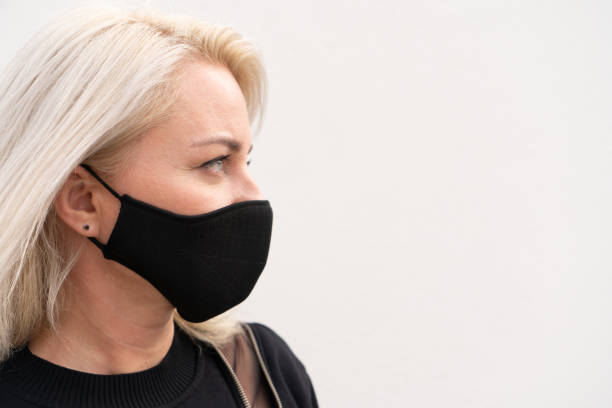 istock Blond girl breathing 1347938278