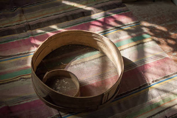istock Old sieves, tool for bakery from the past for flour sifting 1347939434