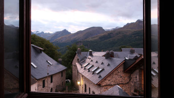 istock Village seen from a window 1347939888