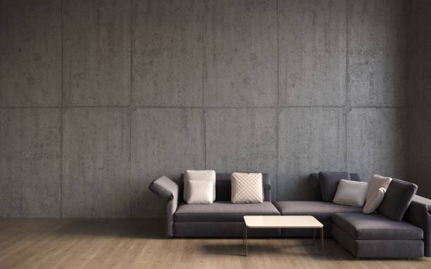 istock Comfortable sofa with pillows in the interior of a spacious living room. 1347942546
