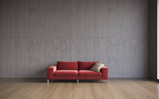istock Comfortable sofa with pillows in the interior of a spacious living room. 1347942872