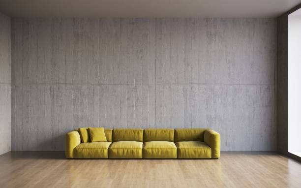 istock Comfortable sofa with pillows in the interior of a spacious living room. 1347943043