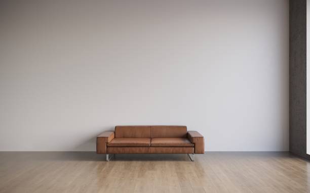 istock Comfortable sofa with pillows in the interior of a spacious living room. 1347943143