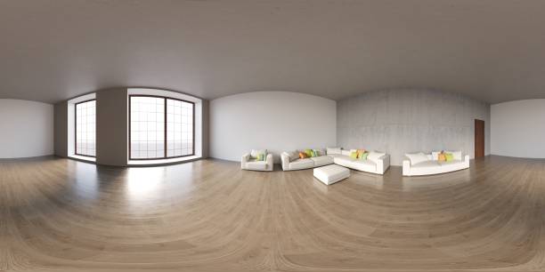 istock empty room, spherical panorama of the interior, 3D illustration 1347943232